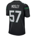Custom #57 Black NYJ Football Shirt Top