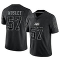 Custom #57 Black NYJ Football Shirt Top