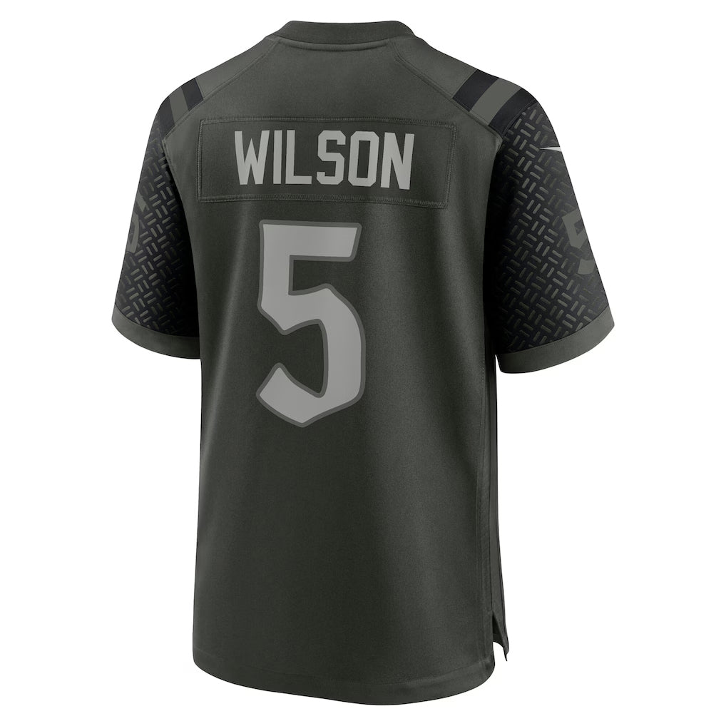 Custom #5 Green NYJ Football Shirt Top
