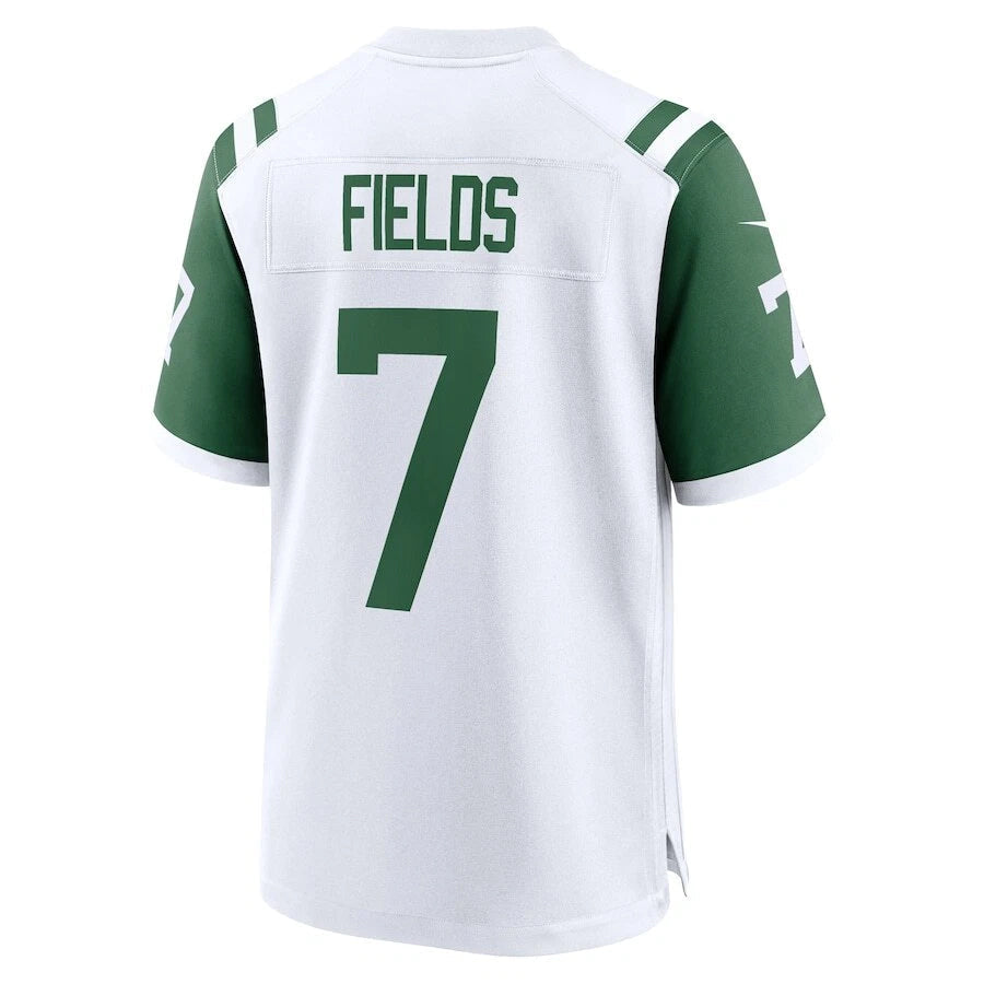 Custom #7 White NYJ Football Shirt Top