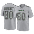 Custom #80 Gray NYJ Football Shirt Top