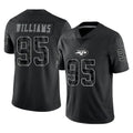 Custom #95 Black NYJ Football Shirt Top