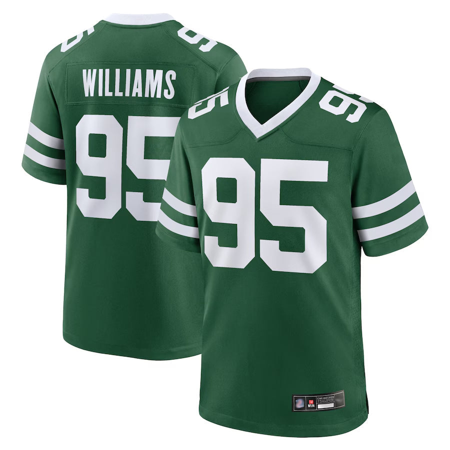 Custom #95 Green NYJ Football Shirt Top