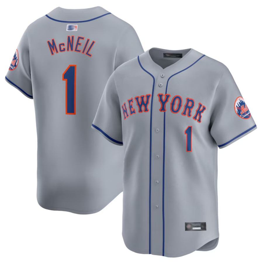Custom #1 Gray NYM Baseball Shirt Top