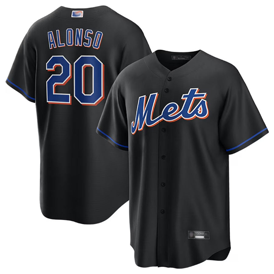 Custom #20 Black NYM Baseball Shirt Top
