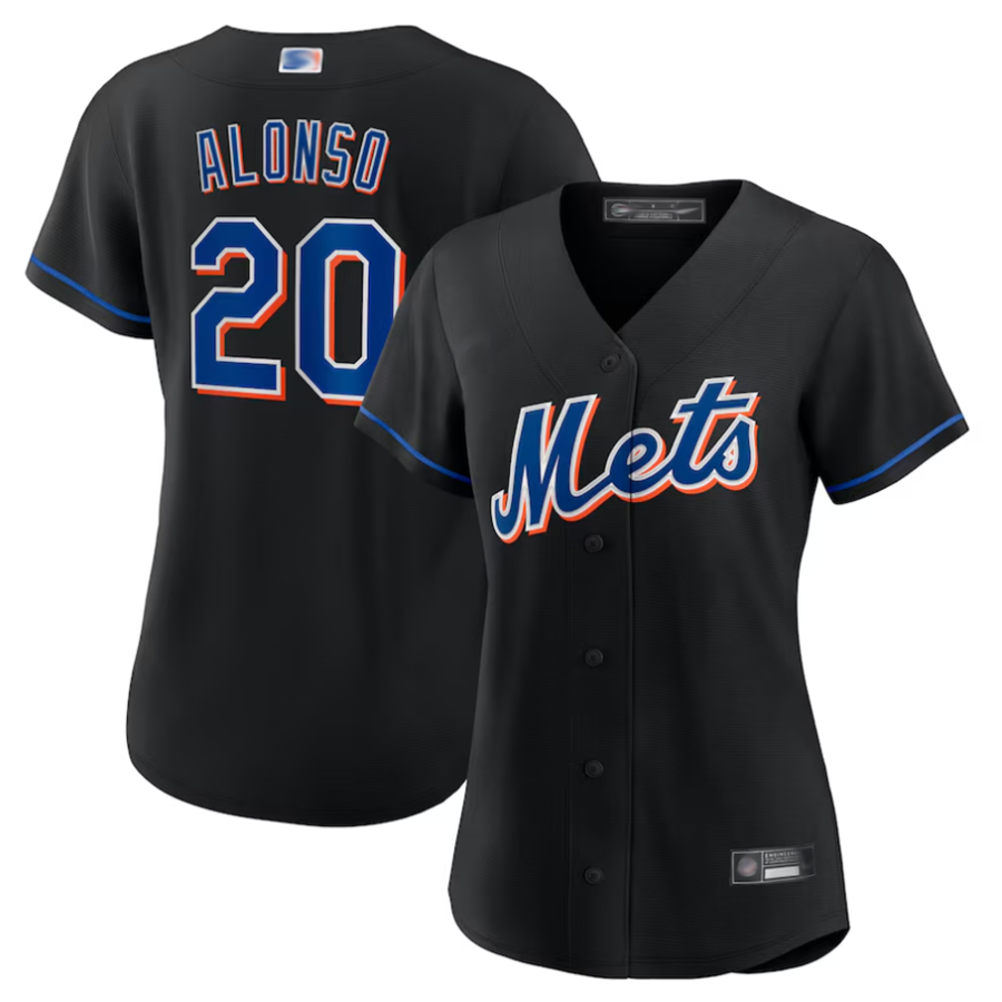 Custom #20 Black NYM Baseball Shirt Top