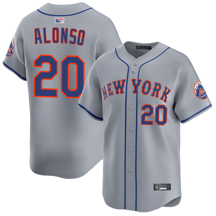 Custom #20 Gray NYM Baseball Shirt Top