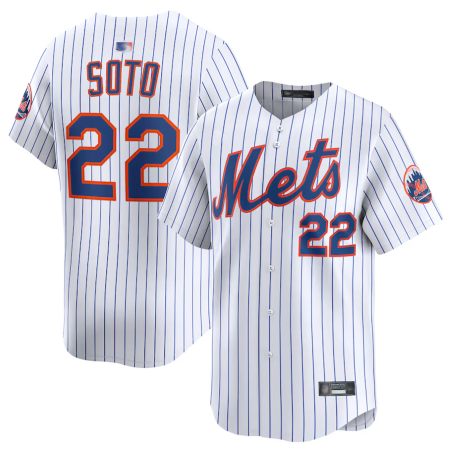 Custom #22 White NYM Baseball Shirt Top