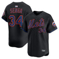 Custom #34 Black NYM Baseball Shirt Top