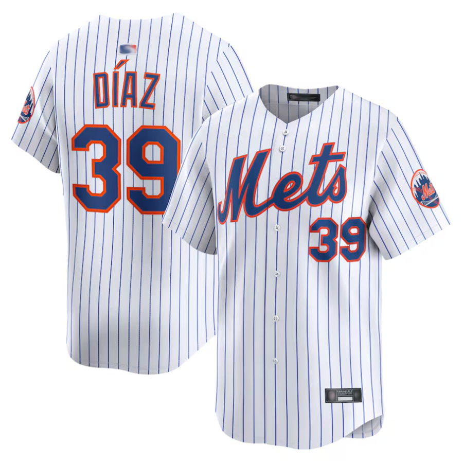 Custom #39 White NYM Baseball Shirt Top
