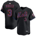 Custom #3 Black NYM Baseball Shirt Top