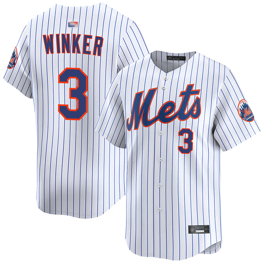 Custom #3 White NYM Baseball Shirt Top