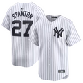 Custom #27 White NYY Baseball Shirt Top