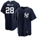 Custom #28 Navy NYY Baseball Shirt Top