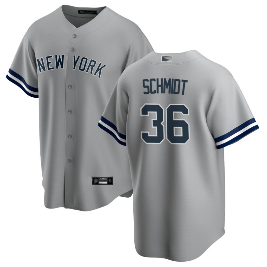 Custom #36 Gray NYY Baseball Shirt Top