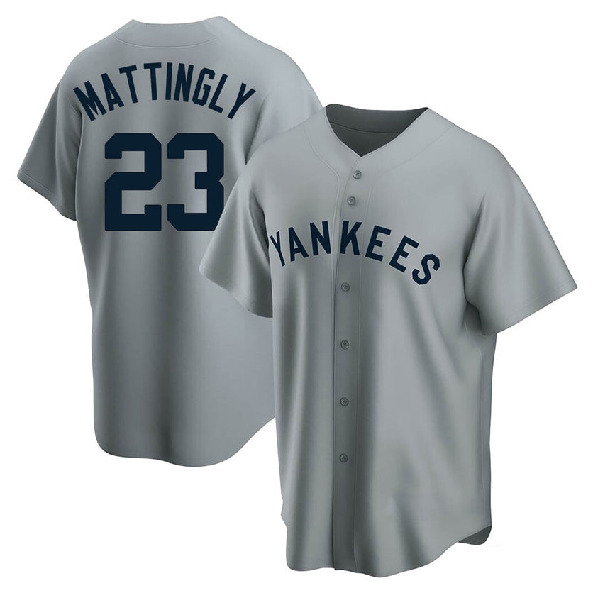 Custom #3 Gray NYY Baseball Shirt Top