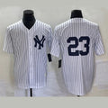 Custom #3 White NYY Baseball Shirt Top