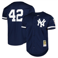 Custom #42 Navy NYY Baseball Shirt Top