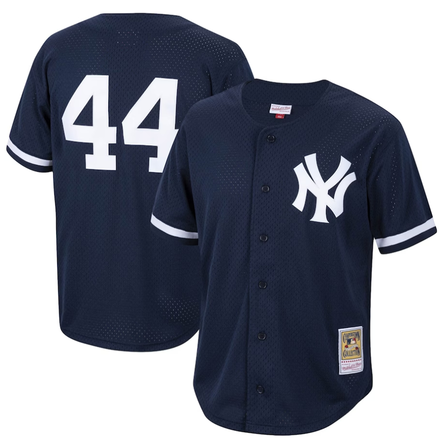 Custom #44 Navy NYY Baseball Shirt Top