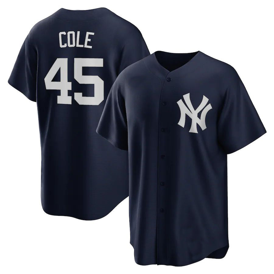 Custom #45 Navy NYY Baseball Shirt Top