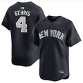 Custom #4 Navy NYY Baseball Shirt Top