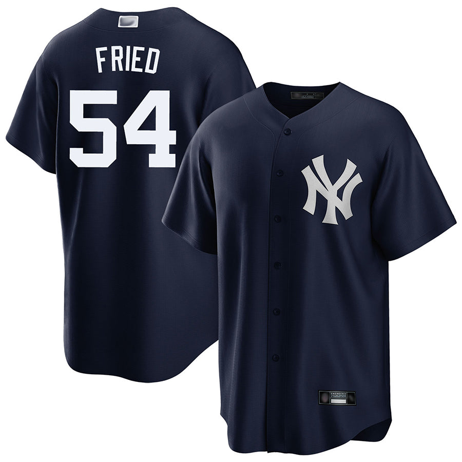 Custom #54 Navy NYY Baseball Shirt Top