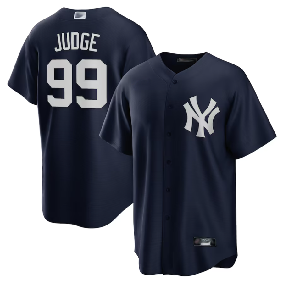 Custom #99 Navy NYY Baseball Shirt Top