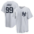Custom #99 White NYY Baseball Shirt Top