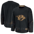 N.Predators Supporters 2024 Military Appreciation Practice Jersey - Black Stitched American Hockey Jerseys