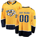 Custom N.Predators Supporters Branded Home Breakaway  Gold Stitched American Hockey Jerseys