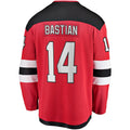 NJ.Devils #14 Nathan Bastian Supporters Branded Home Breakaway Player Jersey Red Stitched American Hockey Jerseys
