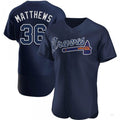 Atlanta Braves #36 Gary Matthews Navy Alternate Team Name Jersey Stitches Baseball Jerseys