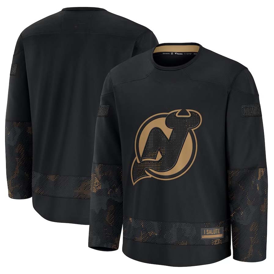 NJ.Devils Supporters 2024 Military Appreciation Practice Jersey - Black Stitched American Hockey Jerseys