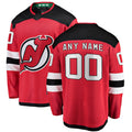 Custom NJ.Devils Supporters Branded Home Breakaway Red Stitched American Hockey Jerseys
