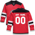 Custom NJ.Devils Supporters Branded Home Replica Red Stitched American Hockey Jerseys