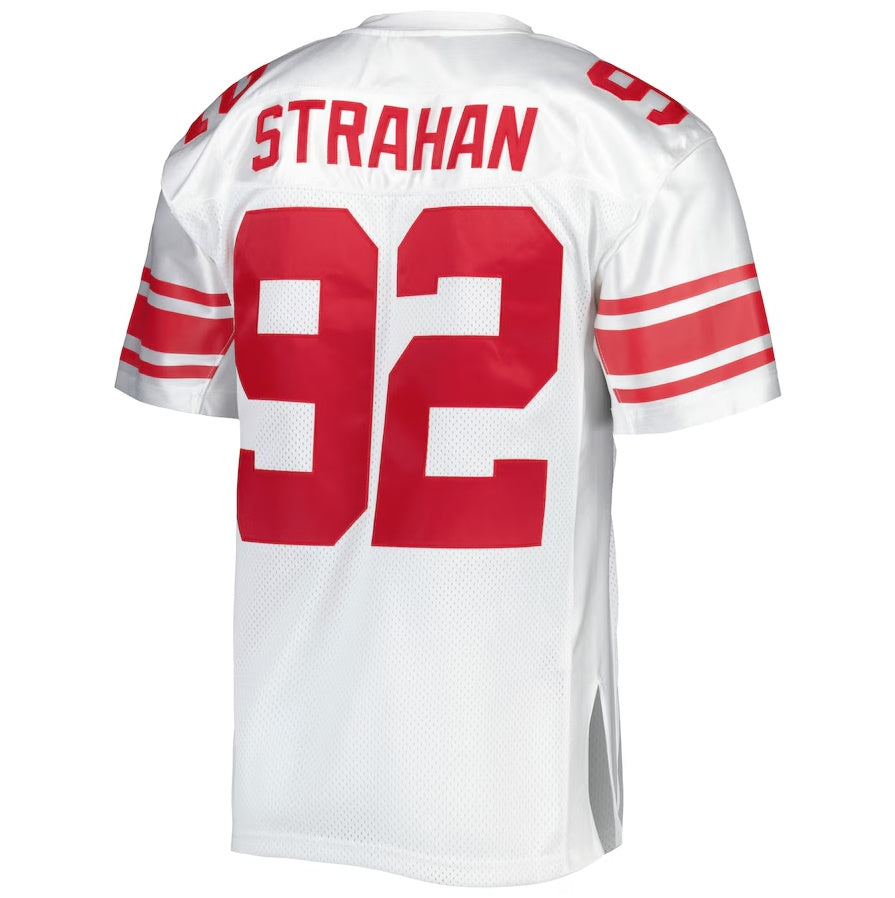 Custom #92 White 2007 Throwback NYG Football Shirt Top