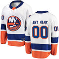 Custom NY.Islanders Supporters Branded Away Breakaway Jersey White Stitched American Hockey Jerseys