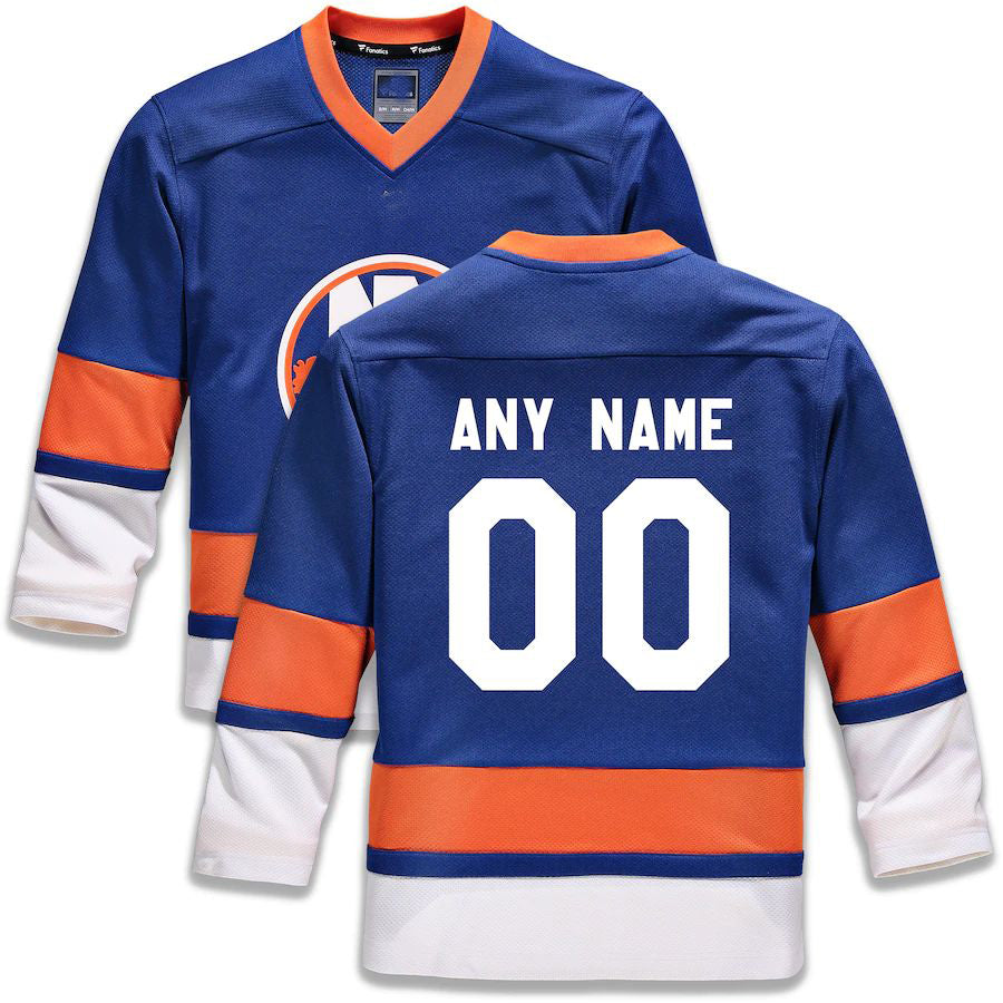 Custom NY.Islanders Supporters Branded Home Replica  Royal Stitched American Hockey Jerseys