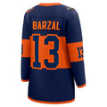 Custom #13 Navy NYI Hockey Shirt Top