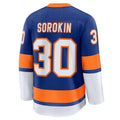 Custom #30 Royal NYI Hockey Shirt Top