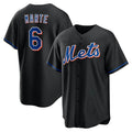 Custom #6 Black NYM Baseball Shirt Top