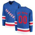 Custom NY.Rangers Supporters Branded Home Replica Royal Stitched American Hockey Jerseys