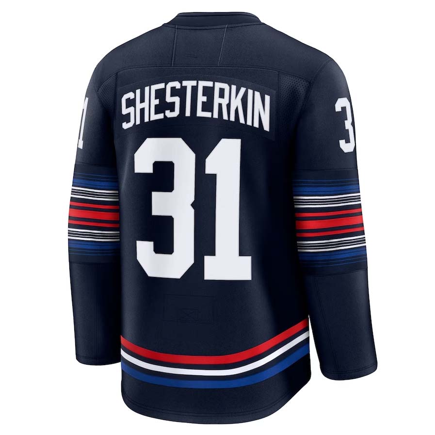 Custom #31 Navy NYR Hockey Shirt Top