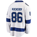 TB.Lightning #86 Nikita Kucherov Supporters Branded Away Premier Breakaway Player Jersey White Stitched American Hockey Jerseys