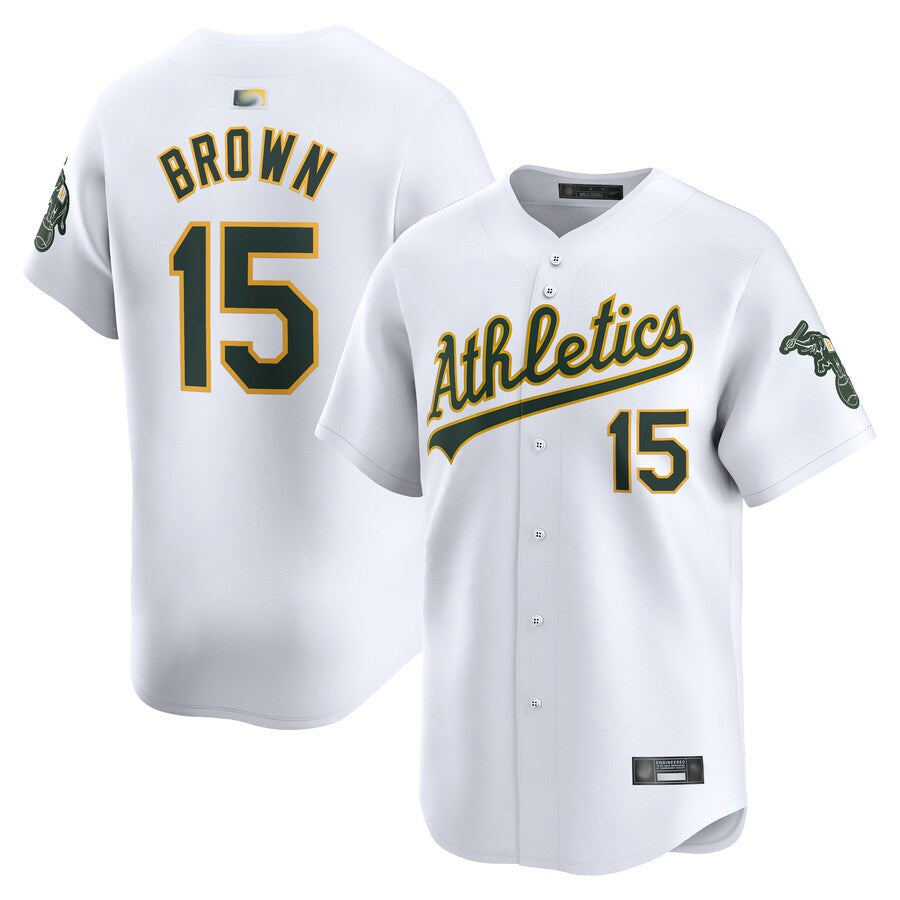 Custom #15 White OAK Baseball Shirt Top