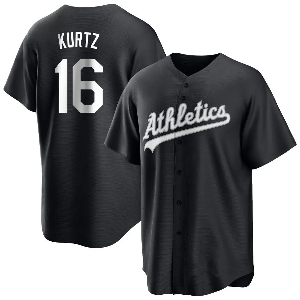Custom #16 Black OAK Baseball Shirt Top