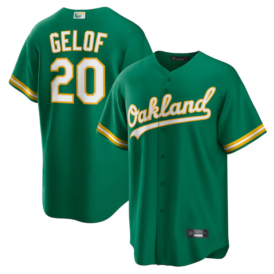 Custom #20 Green OAK Baseball Shirt Top