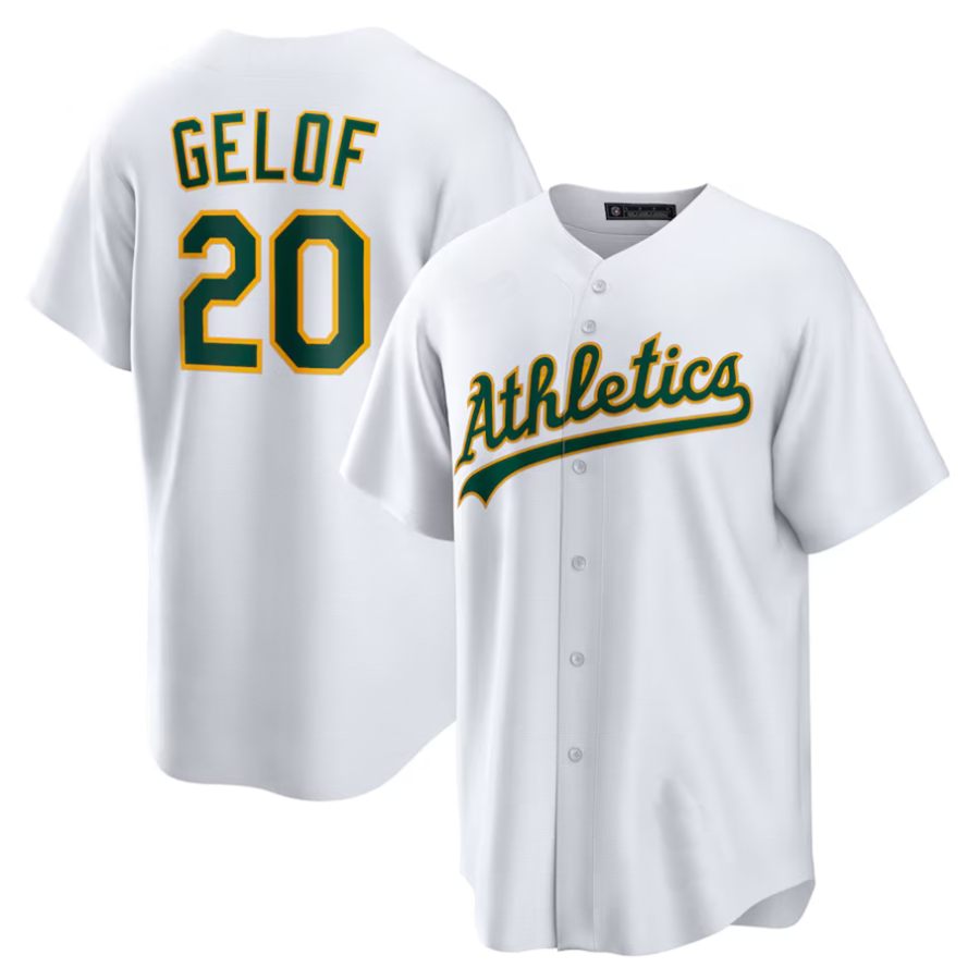 Custom #20 White OAK Baseball Shirt Top