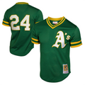 Custom #24 Green 1991 OAK Baseball Shirt Top