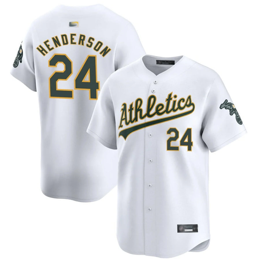 Custom #24 White OAK Baseball Shirt Top